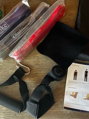 OlarHike Resistance Band Set with Handles - Red & Purple